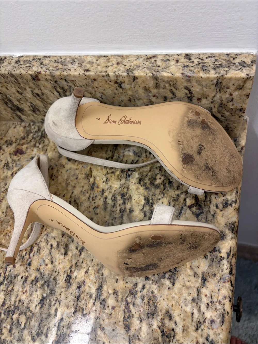 Sam Edelman Women’s Ankle-Strap Sandals in Light Beige size 7